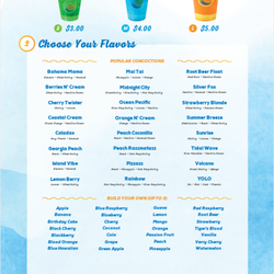 Tropical Sno - 2022 Menu