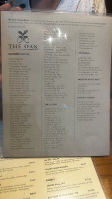 Menu photo 4 The Oak - Raleigh Raleigh, NC Menu photo 4 The Oak - Raleigh Raleigh, NC