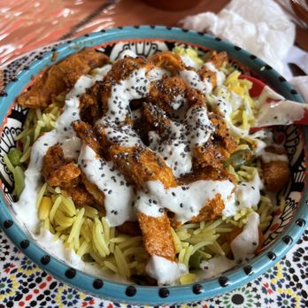 Flavors of Morocco - Tandoori chicken over rice - Moroccan Near Me - Lancaster, Pennsylvania Flavors of Morocco - Tandoori chicken over rice - Moroccan Near Me - Lancaster, Pennsylvania