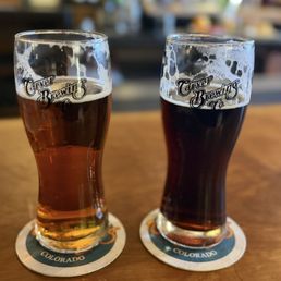 Local beers. Amber ale and I can't remember lol Local beers. Amber ale and I can't remember lol