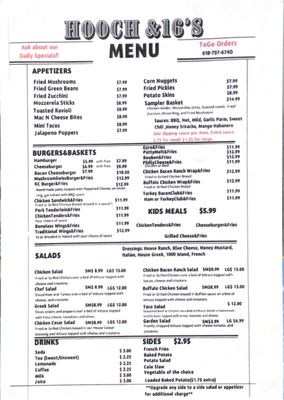 Menu photo 2 Hooch & Sixteen's Granite City, IL Menu photo 2 Hooch & Sixteen's Granite City, IL