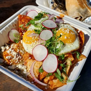 Lost Parrot Cafe - Ordered the Chilaquiles & Breakfast Burrito.  Good portions and very yummy! - Breakfast & Brunch Near Me - South Pasadena, California