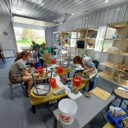 Buck Creek Pottery - Saturday class working on a variety of projects