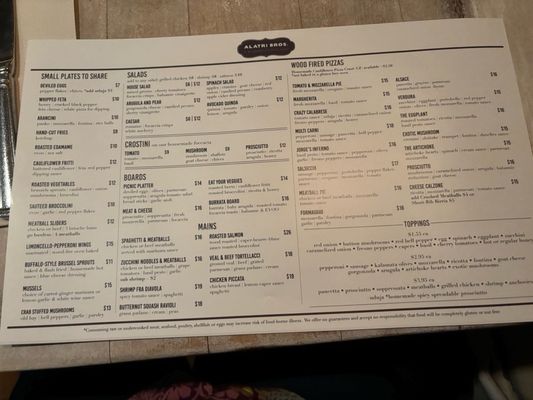 Menu photo 4 Alatri Bros. Bethesda, MD Menu photo 4 Alatri Bros. Bethesda, MD