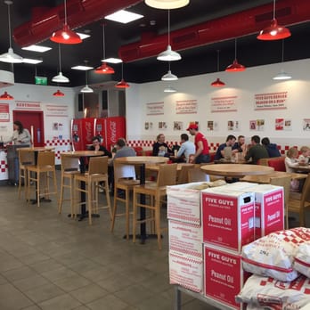 Five Guys - American style interior - Burgers Near Me - Edinburgh, EDH Five Guys - American style interior - Burgers Near Me - Edinburgh, EDH