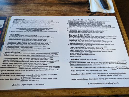 Menu photo 4 Andrea's Family Restaurant Winter Haven, FL Menu photo 4 Andrea's Family Restaurant Winter Haven, FL