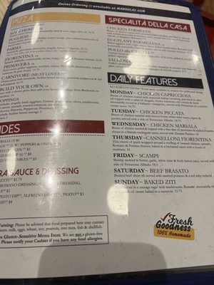 Menu photo 2 Mandola's Italian Kitchen Cedar Park, TX