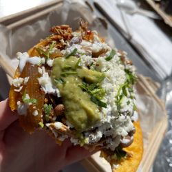 The Queso Truck - Chicken tostada, yummy