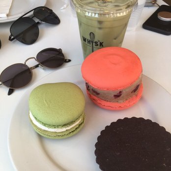 Whisk - honey nut cereal macaron, chocolate cherry ice cream macaron, oreo cookie(?), iced matcha latte - Bakeries Near Me - Richmond, Virginia Whisk - honey nut cereal macaron, chocolate cherry ice cream macaron, oreo cookie(?), iced matcha latte - Bakeries Near Me - Richmond, Virginia