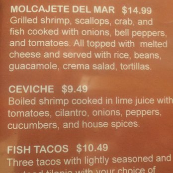 El Rey Mexican Restaurant - Menu portion. - Mexican Near Me - Lincolnton, North Carolina El Rey Mexican Restaurant - Menu portion. - Mexican Near Me - Lincolnton, North Carolina