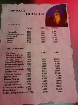 Menu photo 8 Giralda Seville, SE