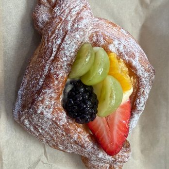 Paris Baguette - Fruit Pastry, perfectly crunchy on the outside, just enough sweet custard on inside - Bakeries Near Me - Diamond Bar, California