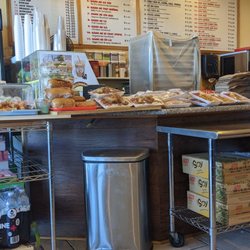 Lily's Sandwich - Counter space with prepared foods to go