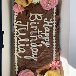 Tesoro Macaron Company - Custom Nutella brownie cake with additional macarons for decoration (not standard, but I requested them).