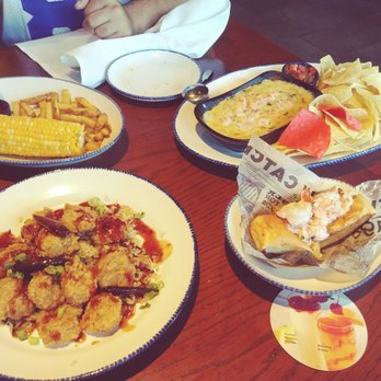 Red Lobster - Dragon shrimp & rice with corn. Cold lobster and shrimp roll. Lobster and spinach dip. Side of fries subbed for salad. - Seafood Near Me - Brea, California Red Lobster - Dragon shrimp & rice with corn. Cold lobster and shrimp roll. Lobster and spinach dip. Side of fries subbed for salad. - Seafood Near Me - Brea, California