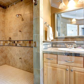Dukes Building - Tile shower with custom glass door. I can handle all your bathroom remodel needs from heated floors to granite countertops to custom glass! - General Contractors Near Me Dukes Building - Tile shower with custom glass door. I can handle all your bathroom remodel needs from heated floors to granite countertops to custom glass! - General Contractors Near Me