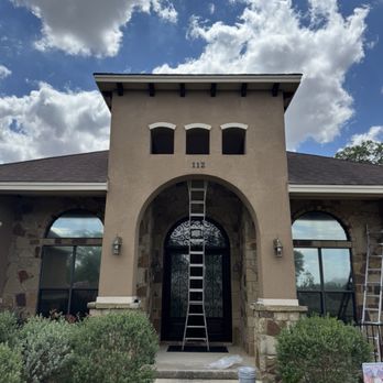 Riverside Painters - Team working on front entryway - Painters Near Me