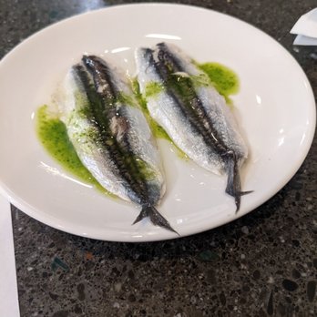 PintxoPote - boquerones – white anchovies from the cantabrian sea cured in olive oil 9.9 - Spanish Near Me - Los Gatos, California PintxoPote - boquerones – white anchovies from the cantabrian sea cured in olive oil 9.9 - Spanish Near Me - Los Gatos, California