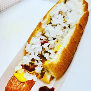G's Burgers - a hot dog with toppings - Burgers Near Me - Watertown, Connecticut G's Burgers - a hot dog with toppings - Burgers Near Me - Watertown, Connecticut