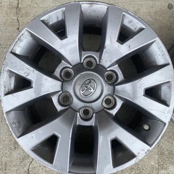 Valley Powder Coating & Sandblasting - Before. Used and abused 2016 Tacoma rims. - Powder Coating Near Me - Lemon Grove, California Valley Powder Coating & Sandblasting - Before. Used and abused 2016 Tacoma rims. - Powder Coating Near Me - Lemon Grove, California