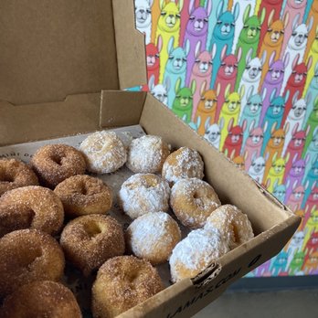 Sugar Llamas - Powdered Sugar and cinnamon sugar, 16 Donuts - Donuts Near Me - Tulsa, Oklahoma