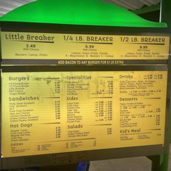 Breaker Drive-Inn - Menu