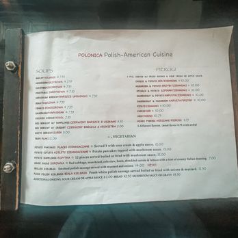 Polonica Restaurant - Menu (front page) - Polish Near Me - Brooklyn, New York