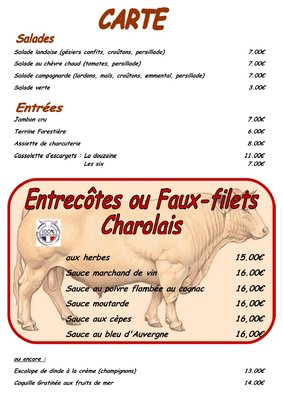 Menu photo 2 Restaurant La Chaumière St Yan, 71