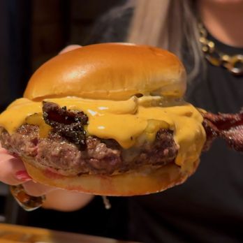Engine No 9 - The lower 9th burger. Jalepeno bacon, ghost pepper cheese, added chipotle mayo. - Burgers Near Me - Saint Petersburg, Florida