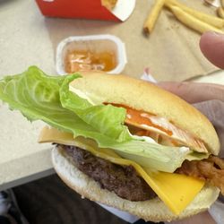 Wendy's - Bacon CheeseBurger was horrible.