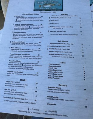 Menu photo 2 Trapani's Eatery Bay St Louis, MS