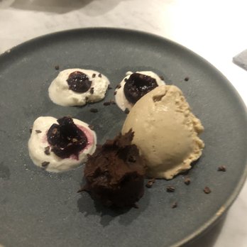 The Veranda - coffee gelato, smoked chocolate, boozy cherries - just the right way to end a wonderful evening - Cocktail Bars Near Me - Bar Harbor, Maine