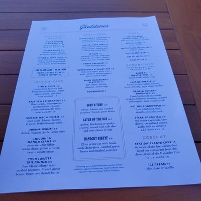 Menu photo 1 Gladstones Pacific Palisades, CA Menu photo 1 Gladstones Pacific Palisades, CA
