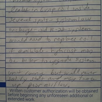 Todd Air - Blue Dot itemized diagnostics results. - Heating & Air Conditioning/HVAC Near Me - Hanover, Maryland