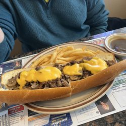 Westampton Family Diner - My husband's mushroom cheesesteak