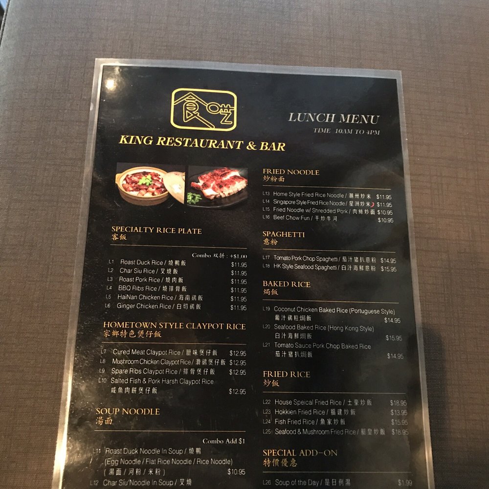 King Restaurant & Bar - Menu - Bars Near Me - Honolulu, Hawaii King Restaurant & Bar - Menu - Bars Near Me - Honolulu, Hawaii