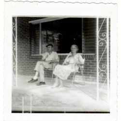 Wellston Trail - Wellston Park used to be the Minor residence. Chester and Evelyn pictured enjoying their front porch in the mid-1950s (best guess).