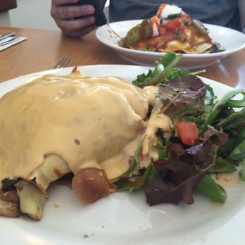 Cafe M - Crab cake crepe with side salad - Breakfast & Brunch Near Me - Berkeley, California Cafe M - Crab cake crepe with side salad - Breakfast & Brunch Near Me - Berkeley, California