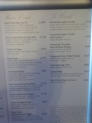 Menu photo 6 Isles Inn Portree, HLD Menu photo 6 Isles Inn Portree, HLD