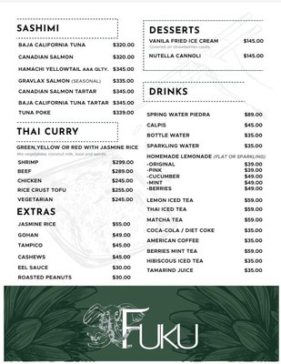 Menu photo 1 FUKU PLAYADELCARMEN, ROO Menu photo 1 FUKU PLAYADELCARMEN, ROO