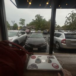 Beautiful rainy day. The jazz playing in the background sets the atmosphere perfectly.