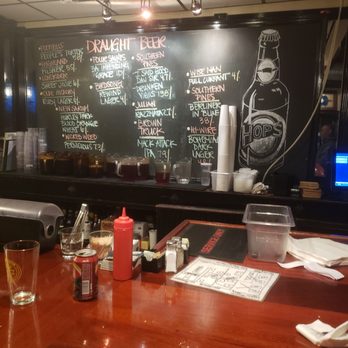 Hops Burger Bar - The menu behind the bar - Burgers Near Me - Greensboro, North Carolina Hops Burger Bar - The menu behind the bar - Burgers Near Me - Greensboro, North Carolina