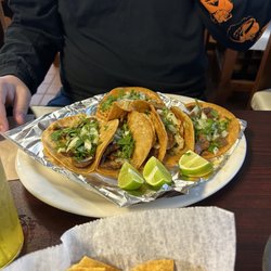 El Azteca Mexican Grill - Tacos- Carne Asada, Lingua, Carnitas. Delicious!