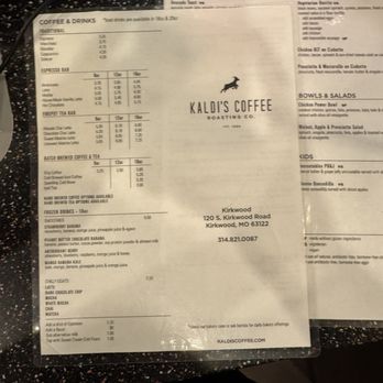 Kaldi's Coffee - Menu - Coffee Roasteries Near Me - Kirkwood, Missouri