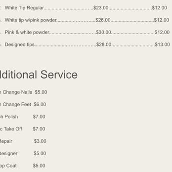 Top City Nails - According to their website you can plainly see that a white & pink fill is $12 but they will try to charge you more. - Nail Salons Near Me - Riverside, California Top City Nails - According to their website you can plainly see that a white & pink fill is $12 but they will try to charge you more. - Nail Salons Near Me - Riverside, California