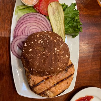 Barney's Gourmet Hamburgers - Wild Alaskan Salmon burger - Burgers Near Me - Berkeley, California Barney's Gourmet Hamburgers - Wild Alaskan Salmon burger - Burgers Near Me - Berkeley, California