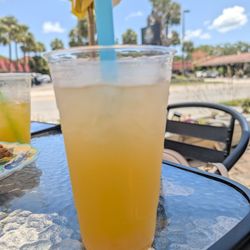 Peach passion fruit boba tea -- very refreshing!