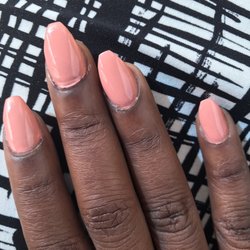 Failed attempt at coffin nails cost extra $5 and sloppy paint doesn't help. $23 fill-in when full set is only $25