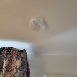 Smoke detector was covered with a bag. I've never felt so unsafe to stay anywhere. Smoke detector was covered with a bag. I've never felt so unsafe to stay anywhere.