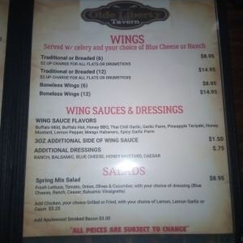 Olde Liberty Tavern - Full menu - Bars Near Me - Trenton, New Jersey Olde Liberty Tavern - Full menu - Bars Near Me - Trenton, New Jersey
